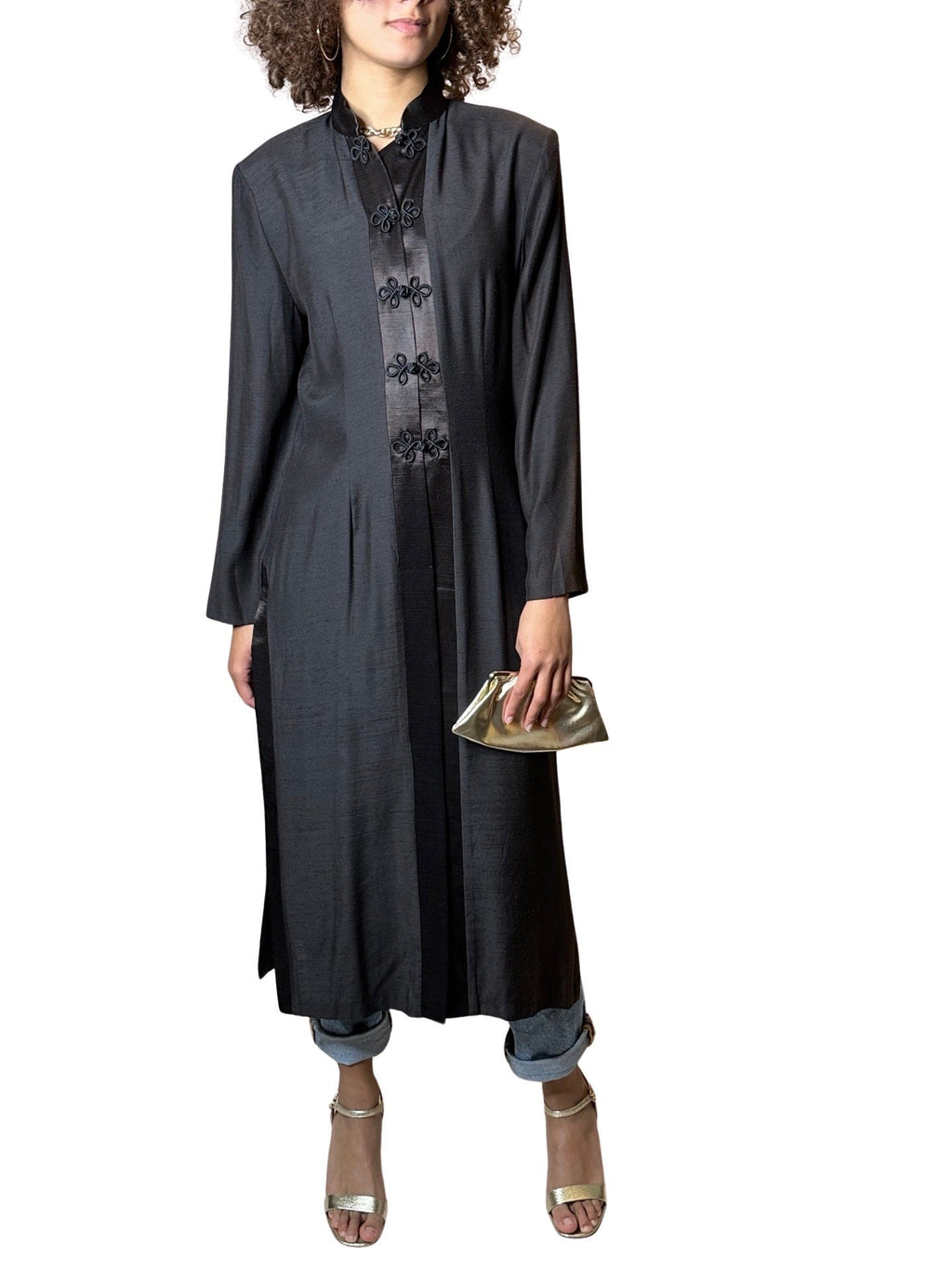 1990's Vintage Original Brown Oriental Coat / Jacket UK 8 - 14