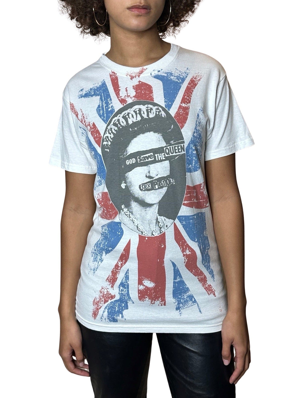 Vintage 1990's God Save The Queen - Sex Pistols Rock / Band T Shirt UK 8 - 12