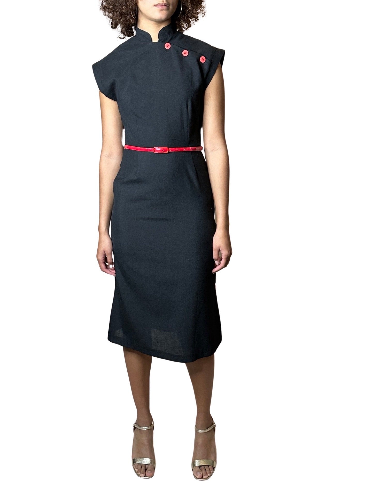 Original 1980's Vintage Chelsea Girl Little Black Dress UK 10 - 14