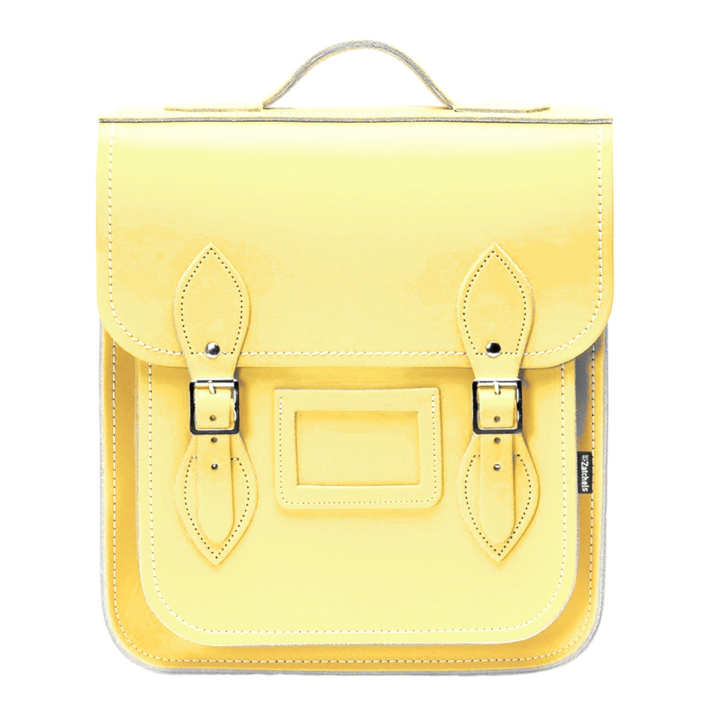 Handmade Leather City Backpack - Primrose Yellow