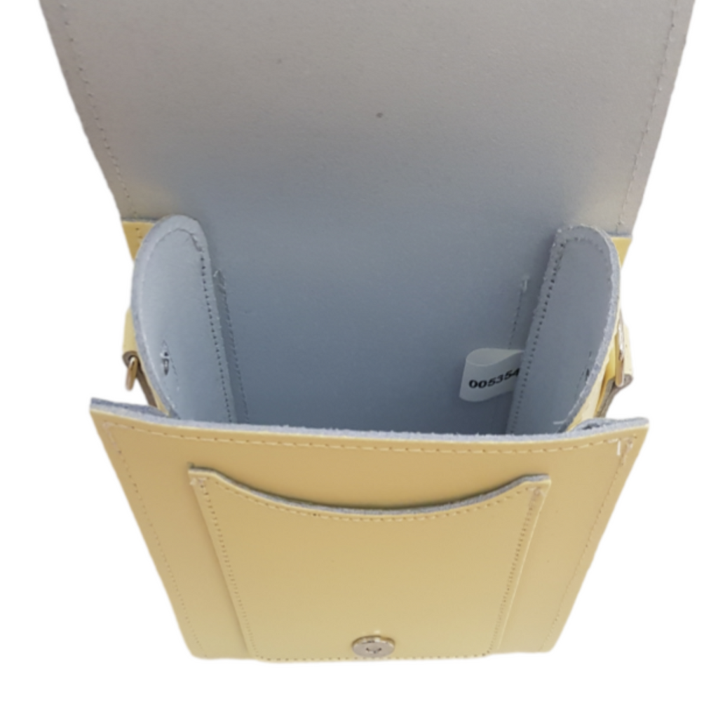 Handmade Leather Festival Phone Bag - Primrose Yellow