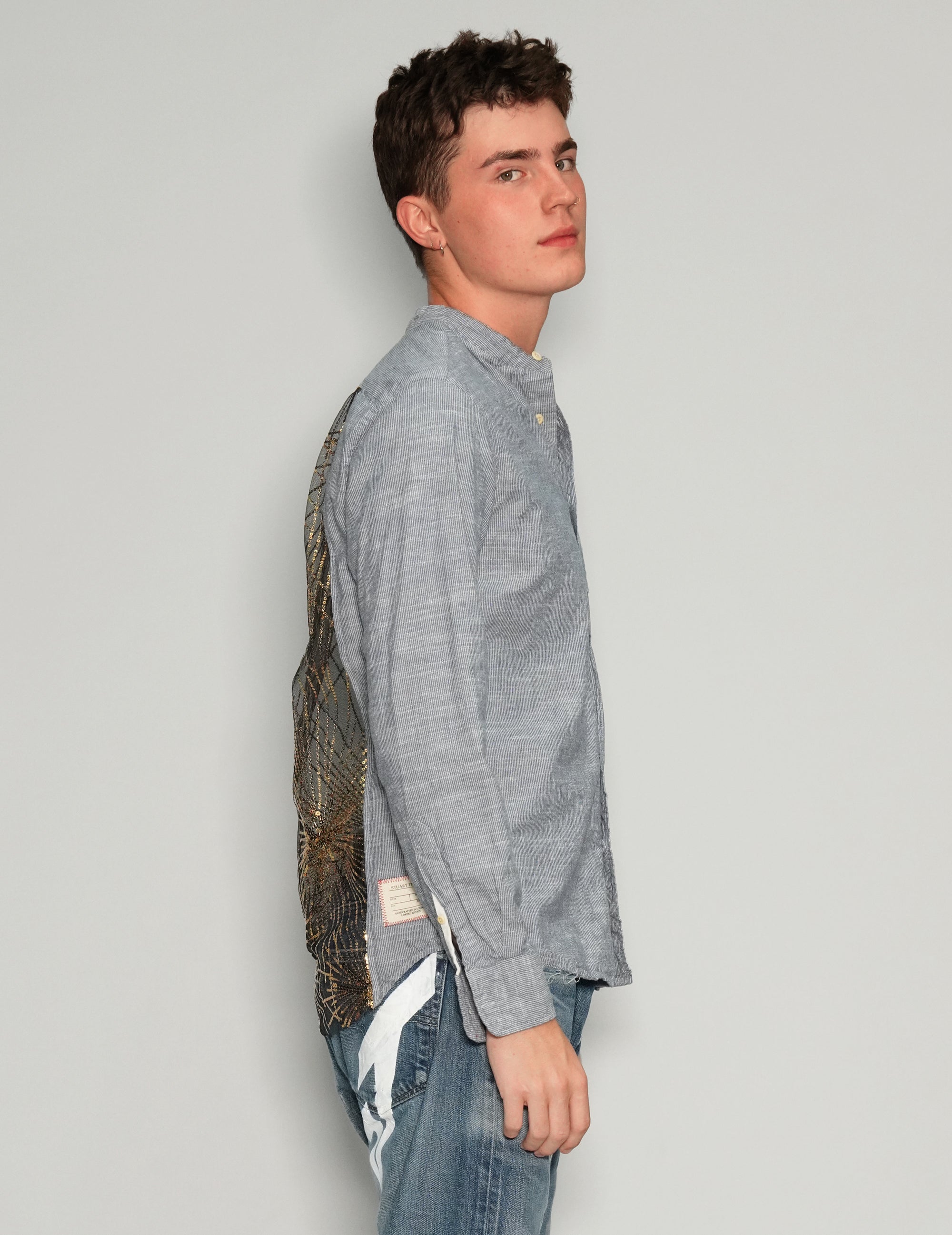 Party Back Granddad Collar Shirt