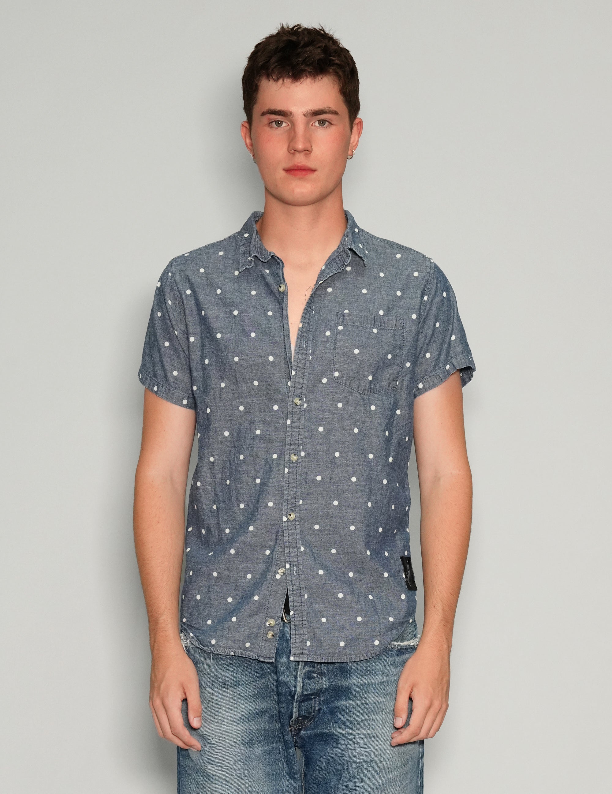 Polka-dot Party Back Short Sleeve Shirt