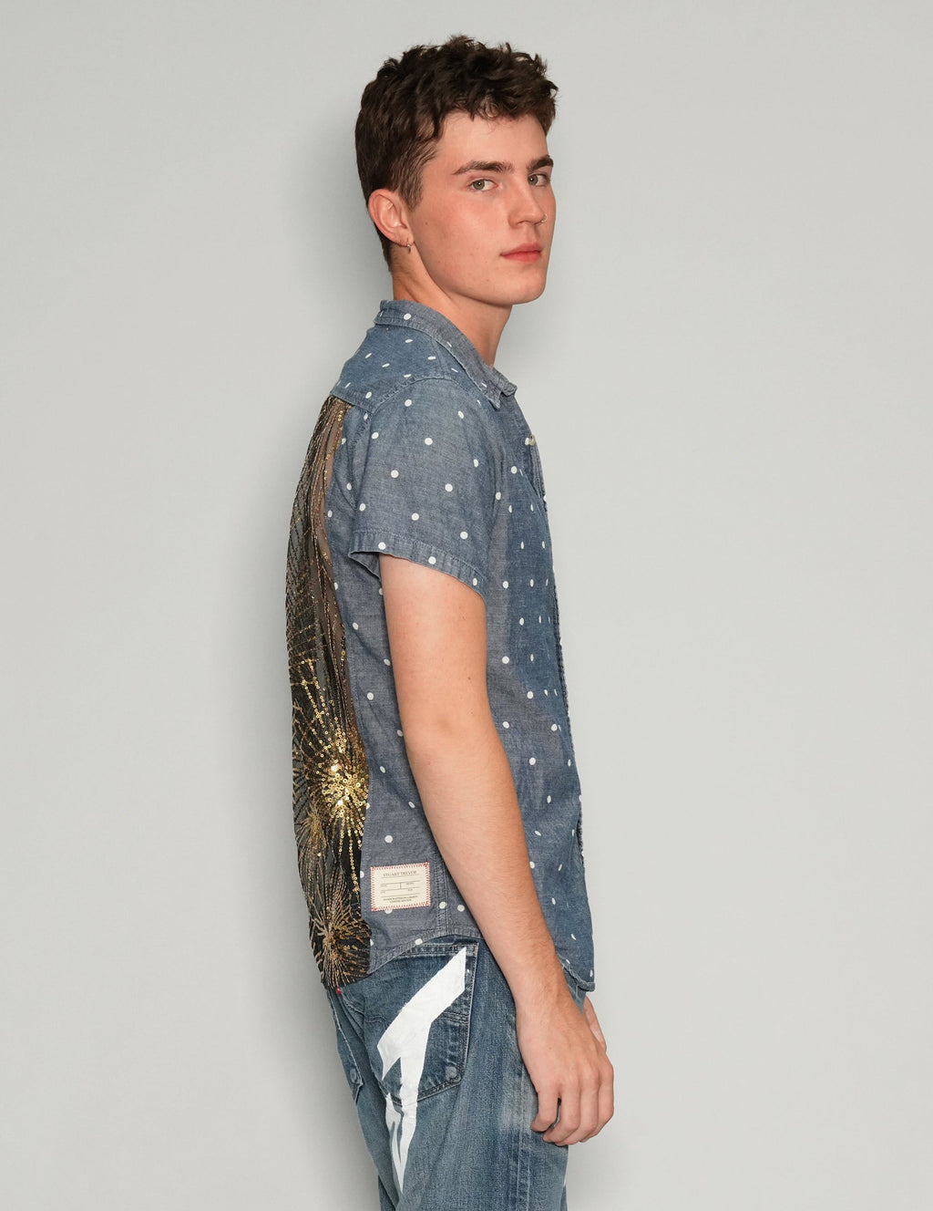 Polka-dot Party Back Short Sleeve Shirt