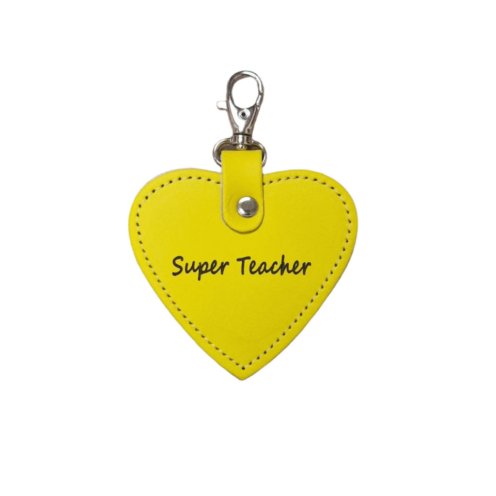 Leather Charm for Teacher - Free Engraving - Assorted Colours