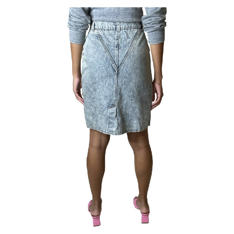 Vintage 1980's Original Blue Vintage Denim Acid Wash Skirt UK 8 - 10
