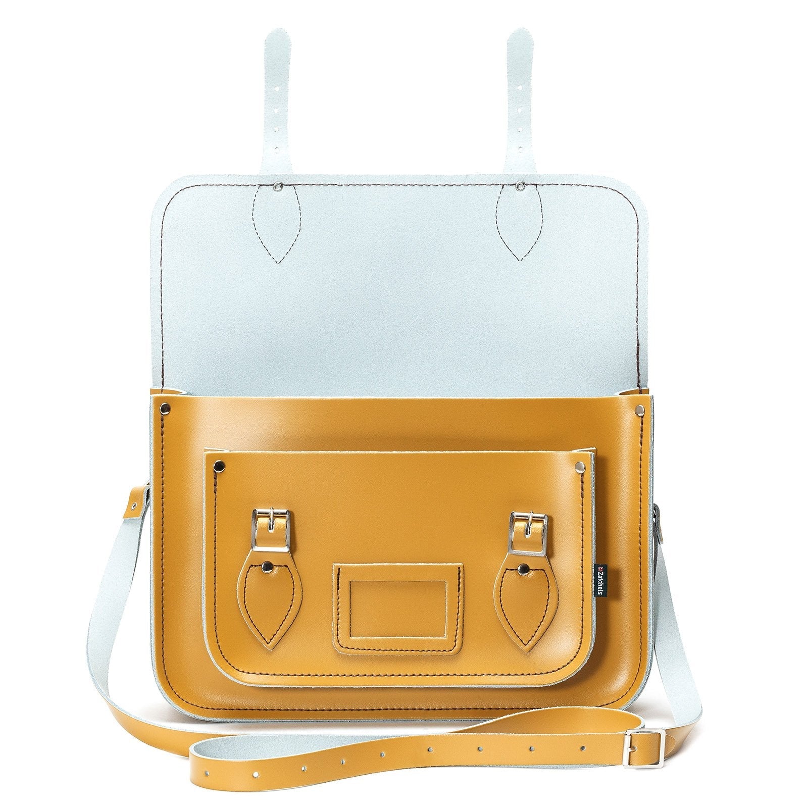 Handmade Leather Satchel - Yellow Ochre