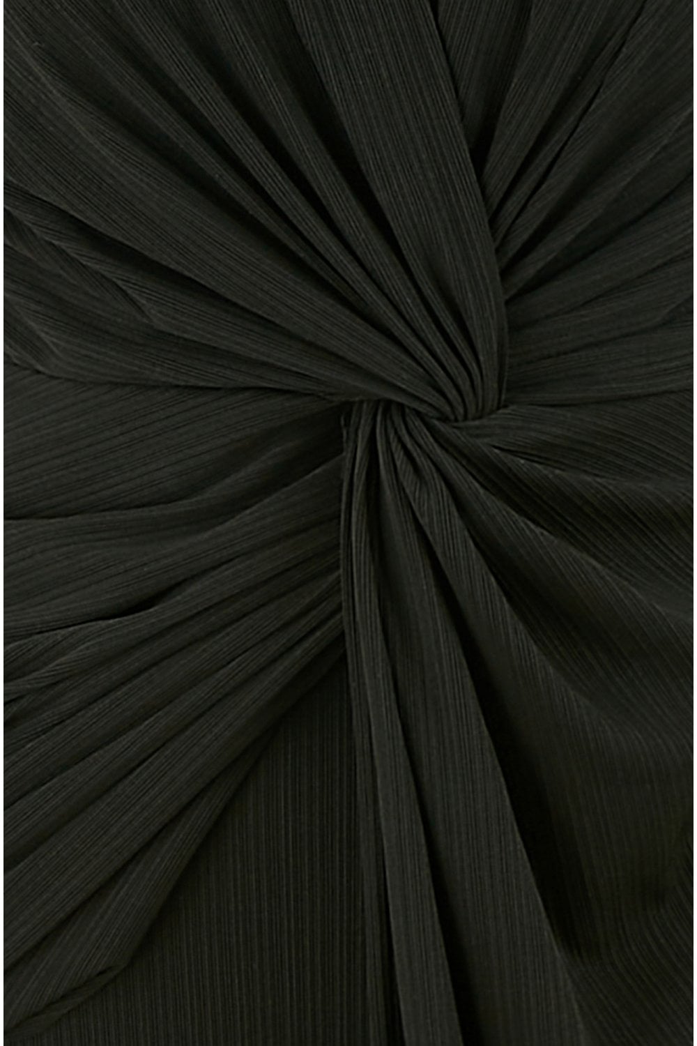 Yumi Black Midi Fitted Stretch Dress With Knot Detail